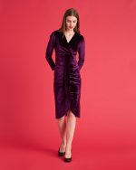 VELVET DRESS CROSS FRONT - Image 7