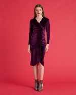 VELVET DRESS CROSS FRONT - Image 8