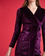 VELVET DRESS CROSS FRONT - Image 9