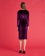 VELVET DRESS CROSS FRONT - Image 11