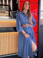 MIDI SHIRT DRESS JEAN TENCEL