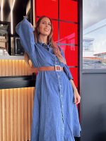 MIDI SHIRT DRESS JEAN TENCEL - Image 8