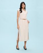 MIDI SHIRT DRESS STRIPES - Image 4