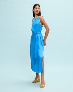 EMBOSSED MIDI DRESS