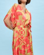 MAXI SATIN DRESS PRINTED - Image 4