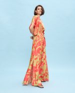 MAXI SATIN DRESS PRINTED - Image 5