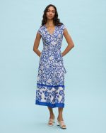 MIDI DRESS WRAP PRINTED