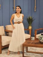 MAXI LINEN DRESS STRIPES - Image 7