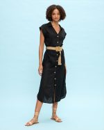 SHIRT DRESS MIDI LINEN - Image 12