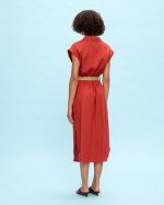 SHIRT DRESS MIDI LINEN - Image 17