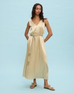 LONG DRESS SATIN RHINESTONES - Image 2