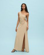 MAXI DRESS ONE SHOULDER LUREX