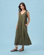 DRESS LONG LINEN - Image 9