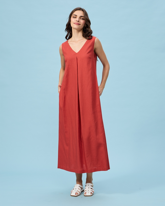 77203.jpg DRESS LONG LINEN - Image 1