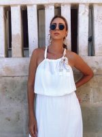 LONG HALTER DRESS - Image 11