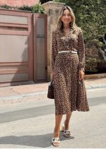 SHIRT DRESS LONG ANIMAL PRINT