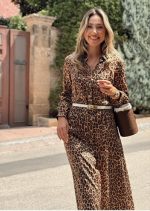 SHIRT DRESS LONG ANIMAL PRINT - Image 4