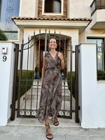 DRESS MAXI CHIFFON ANIMAL PRINT