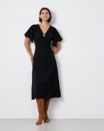 MIDI DRESS CREPE - Image 2