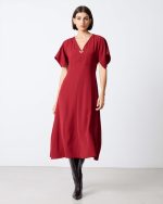 MIDI DRESS CREPE - Image 7