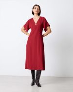 MIDI DRESS CREPE - Image 8