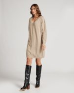 KNITTED DRESS V NECK - Image 5
