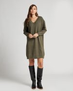 KNITTED DRESS V NECK - Image 14