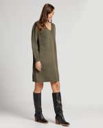 KNITTED DRESS V NECK - Image 16