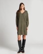 KNITTED DRESS V NECK - Image 17