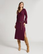 DRESS MIDI RIBBED