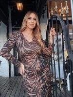 MIDI DRESS ZEBRA PRINT - Image 4
