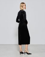 MIDI VELVET RUCHED DRESS - Image 6