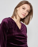 MIDI VELVET RUCHED DRESS - Image 10