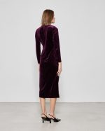 MIDI VELVET RUCHED DRESS - Image 12