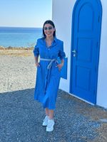 SHIRT DRESS MIDI DENIM