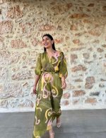 MAXI DRESS THREE QUARTER SLEEVE - Image 2