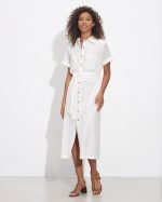 SHIRT DRESS MIDI CUTWORK - Image 2