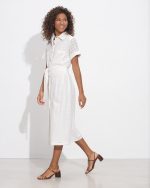 SHIRT DRESS MIDI CUTWORK - Image 4