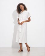 SHIRT DRESS MIDI CUTWORK - Image 6