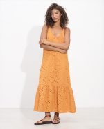 MIDI RUFFLE DRESS CUTWORK - Image 2