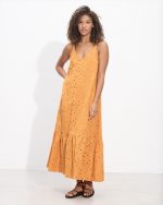 MIDI RUFFLE DRESS CUTWORK - Image 3