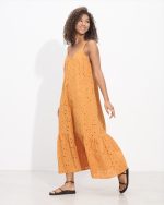MIDI RUFFLE DRESS CUTWORK - Image 4