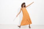 MIDI RUFFLE DRESS CUTWORK - Image 7