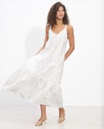 MIDI RUFFLE DRESS CUTWORK - Image 14