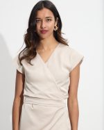 MIDI SATIN WRAP DRESS - Image 3