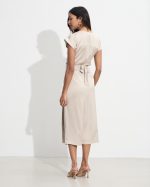 MIDI SATIN WRAP DRESS - Image 5