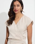 MIDI SATIN WRAP DRESS - Image 6