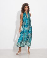 MIDI DRESS SATIN PRINTED