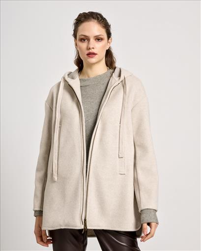82064.jpg HOODIE COAT SHORT WOOL - Image 1