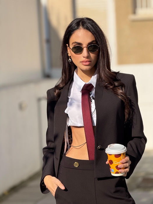 88007.jpg CROPPED SUIT JACKET - Image 1